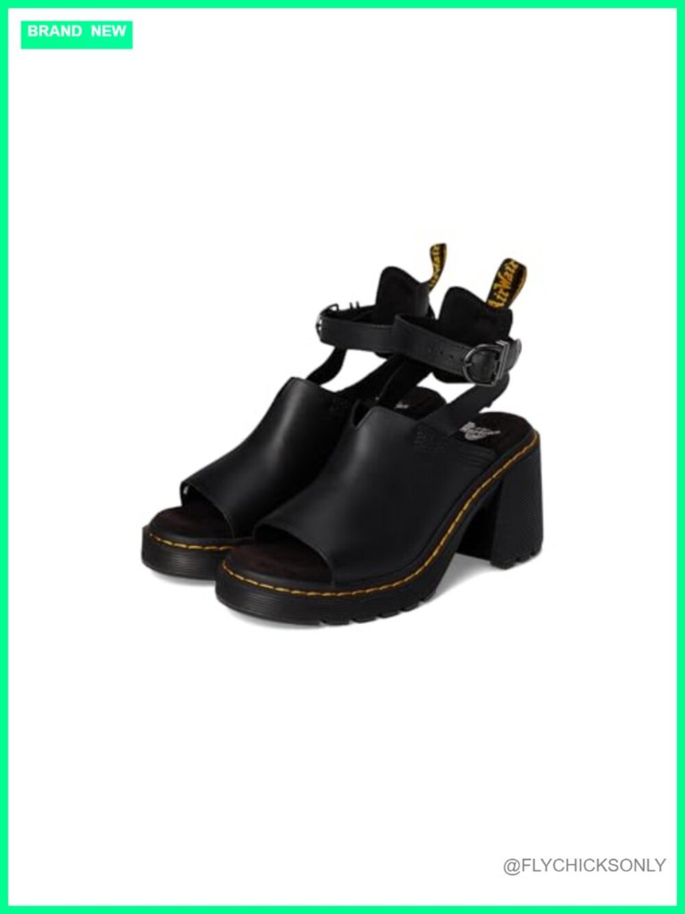 Dr. Martens Millee Platform Heeled Sandals Leather Ankle Strap
